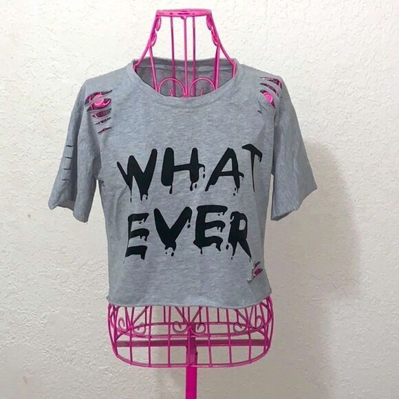 Gray SHEIN crop top - Picture 3 of 16